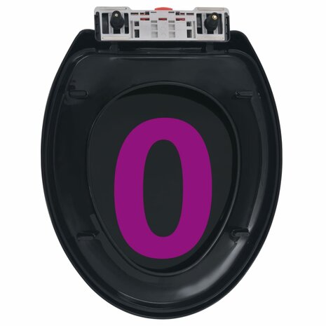 Toiletbril soft-close met quick-release ontwerp zwart 8