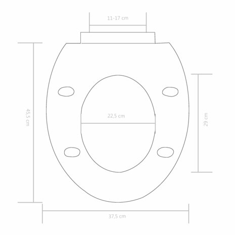 Toiletbril soft-close met quick-release ontwerp zwart 9