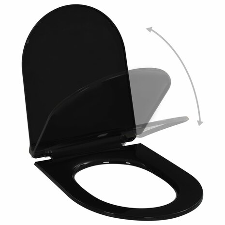 Toiletbril soft-close met quick-release ontwerp zwart 2