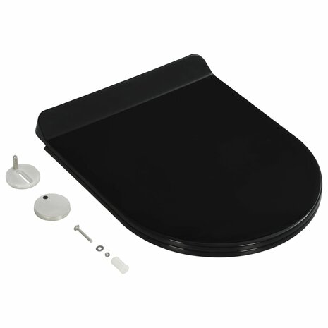Toiletbril soft-close met quick-release ontwerp zwart 3