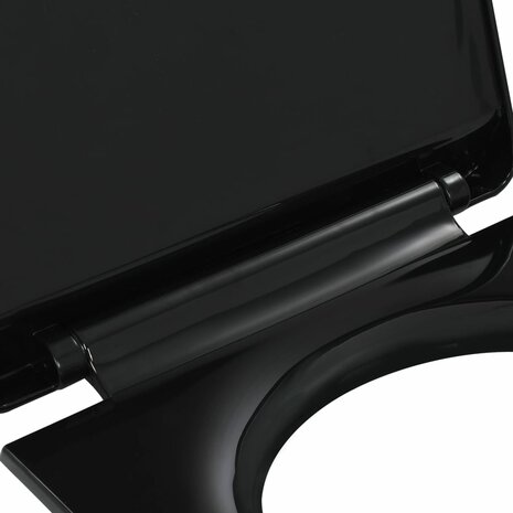 Toiletbril soft-close met quick-release ontwerp zwart 6