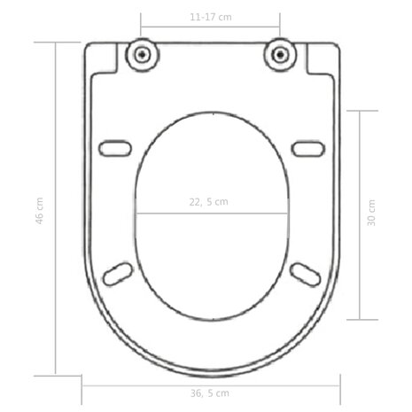 Toiletbril soft-close met quick-release ontwerp zwart 9
