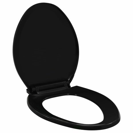 Toiletbril soft-close met quick-release ontwerp zwart 1