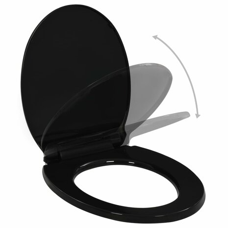 Toiletbril soft-close met quick-release ontwerp zwart 2