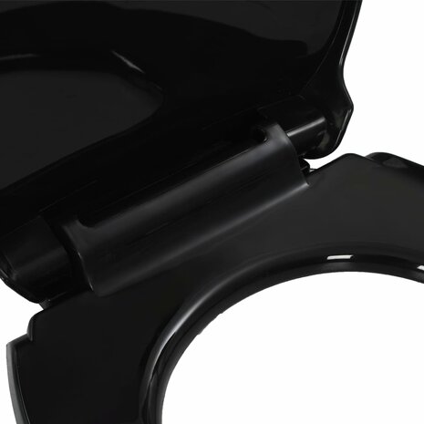 Toiletbril soft-close met quick-release ontwerp zwart 6