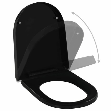 Toiletbril soft-close met quick-release ontwerp zwart 2