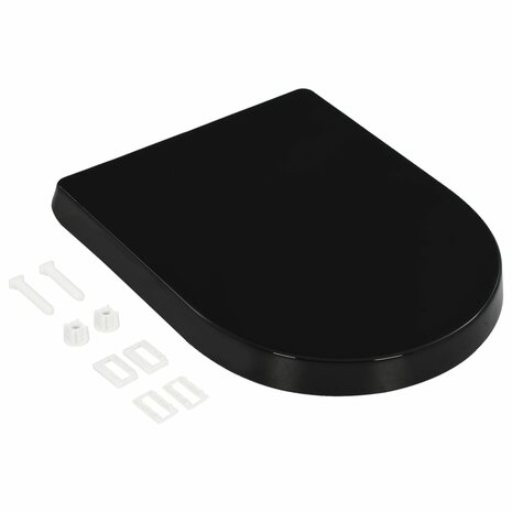 Toiletbril soft-close met quick-release ontwerp zwart 3