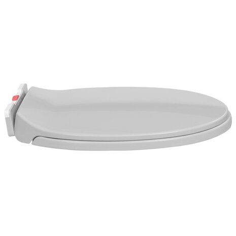 Toiletbril soft-close en quick-release ovaal lichtgrijs 6