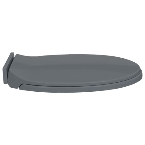 Toiletbril soft-close ovaal grijs 4