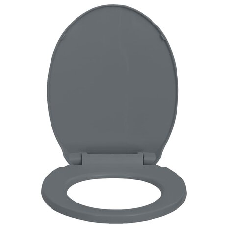 Toiletbril soft-close en quick-release ovaal grijs 4
