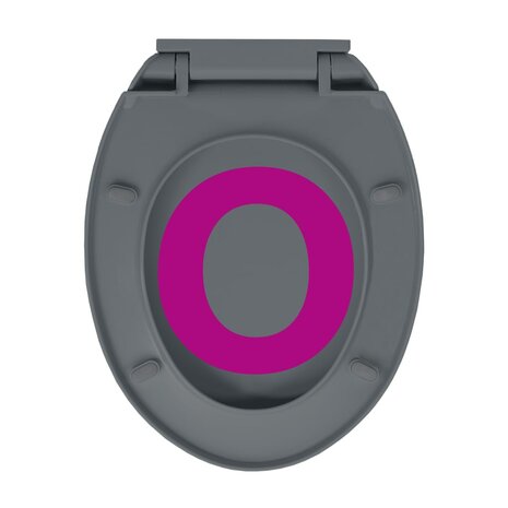 Toiletbril soft-close en quick-release ovaal grijs 9