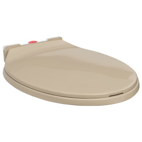 Toiletbril soft-close en quick-release ovaal beige 1