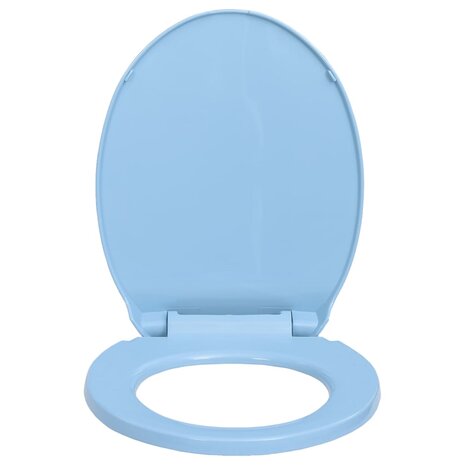 Toiletbril soft-close en quick-release ovaal blauw 4