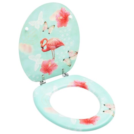 Toiletbril met deksel flamingo MDF 1