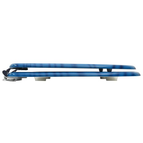 Toiletbril met deksel waterdruppel MDF blauw 4