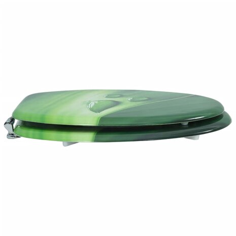 Toiletbril met deksel waterdruppel MDF groen 5