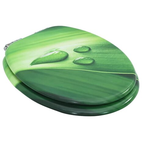 Toiletbril met soft-close deksel waterdruppel MDF groen 3