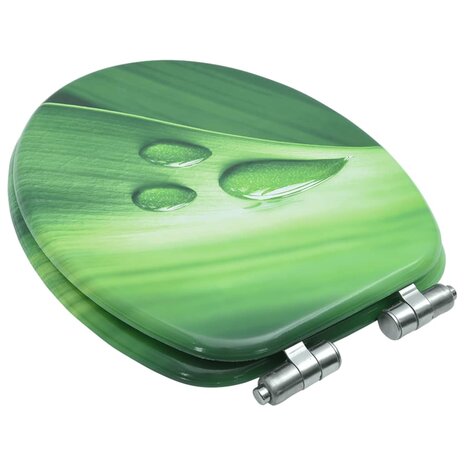 Toiletbril met soft-close deksel waterdruppel MDF groen 4