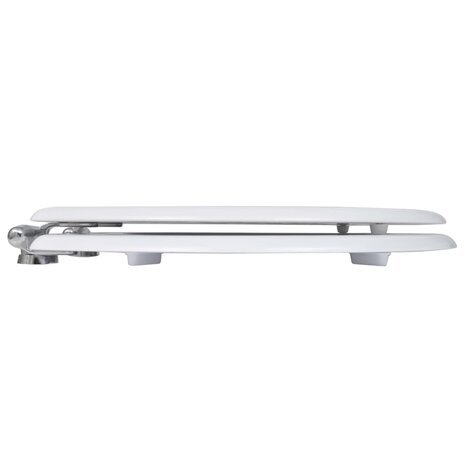 Toiletbril met soft-closedeksel 2 st MDF wit 4