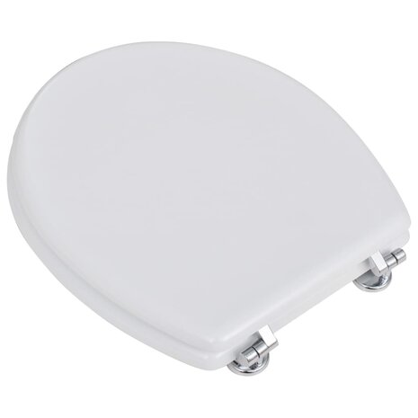 Toiletbrillen met deksels 2 st MDF wit 3