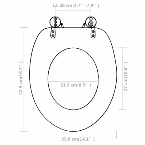 Toiletbrillen met deksels 2 st MDF wit 9