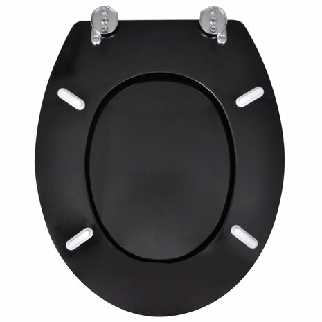 Toiletbrillen met deksels 2 st MDF zwart 5