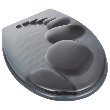 Toiletbrillen met deksels 2 st stenen MDF 2