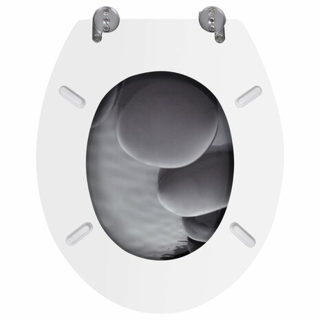 Toiletbrillen met deksels 2 st stenen MDF 5