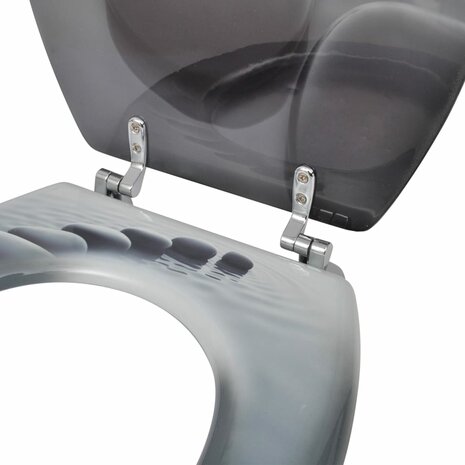 Toiletbrillen met deksels 2 st stenen MDF 6