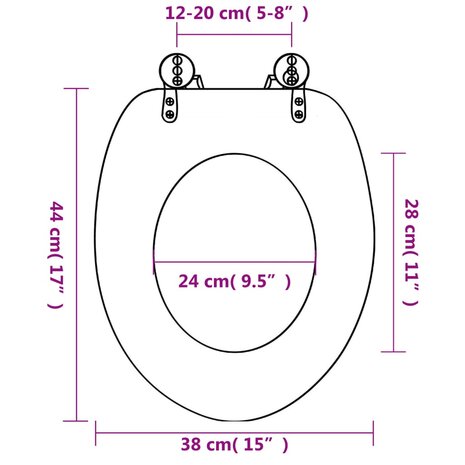 Toiletbrillen met deksels 2 st zeester MDF 9