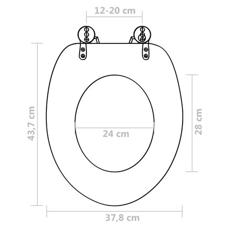 Toiletbrillen met deksel 2 st dolfijn MDF 9