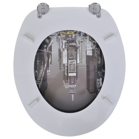 Toiletbrillen met deksels 2 st New York MDF 4