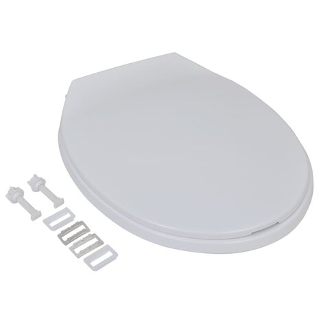 Toiletbrillen met soft-close deksels 2 st kunststof wit 2