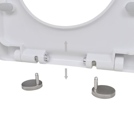 Toiletbrillen met soft-close deksels 2 st kunststof wit 7