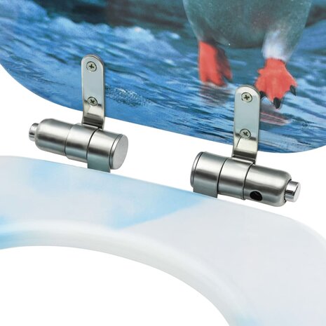 Toiletbrillen met soft-close deksel 2 st pinguïn MDF 7