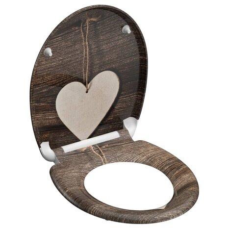 SCHÜTTE Toiletbril met soft-close WOOD HEART duroplast met print 2
