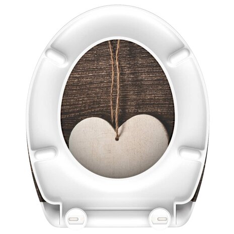 SCHÜTTE Toiletbril met soft-close WOOD HEART duroplast met print 5