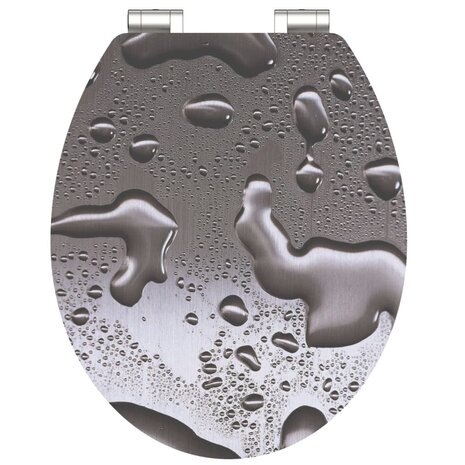 SCHÜTTE Toiletbril met soft-close GREY STEEL MDF hoogglans 1