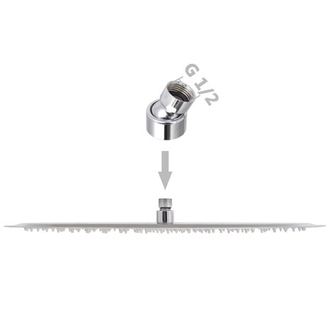 Regendouchekop roestvrij staal 50cm rond 6