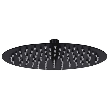 Regendouchekop rond 25 cm roestvrij staal zwart 1