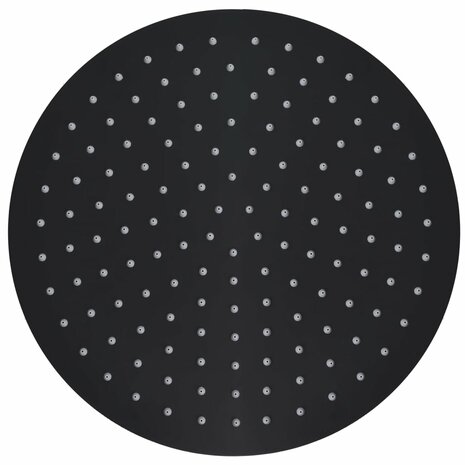 Regendouchekop rond 30 cm roestvrij staal zwart 2