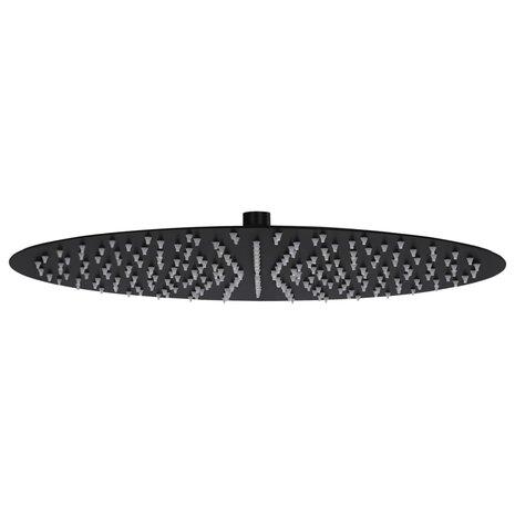 Regendouchekop rond 40 cm roestvrij staal zwart 1