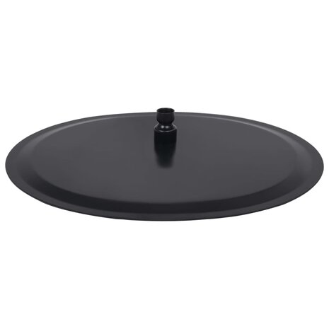 Regendouchekop rond 40 cm roestvrij staal zwart 4
