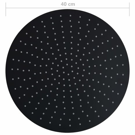 Regendouchekop rond 40 cm roestvrij staal zwart 7