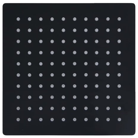 Regendouchekop vierkant 20x20 cm roestvrij staal zwart 2