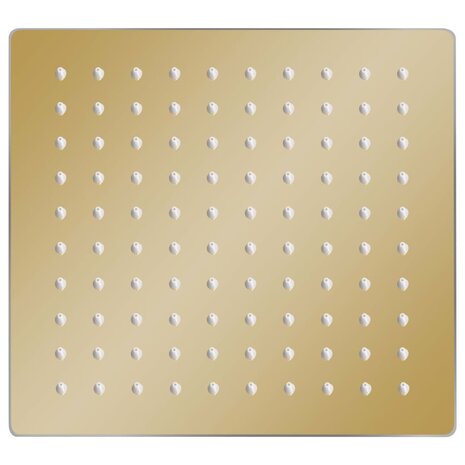 Regendouchekop vierkant 20x20 cm roestvrij staal goudkleurig 2