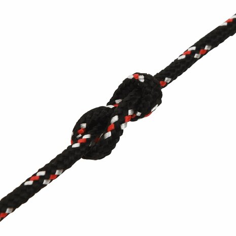Boot touw 4 mm 100 m polypropyleen zwart 5
