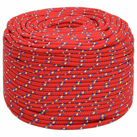Boottouw 6 mm 50 m polypropyleen rood 2