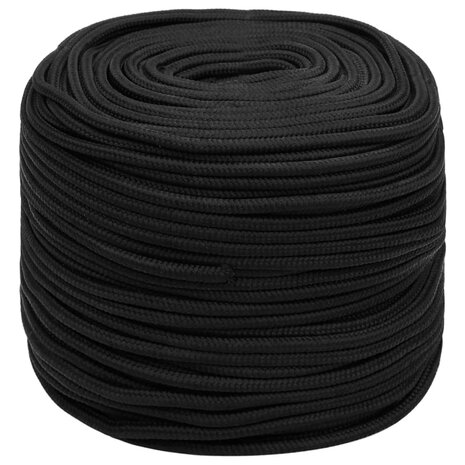 Boottouw 6 mm 50 m polypropeen zwart 2