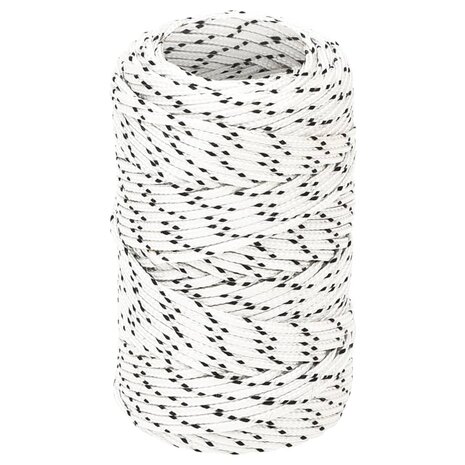 Boottouw gevlochten 2 mmx50 m polyester wit	 1